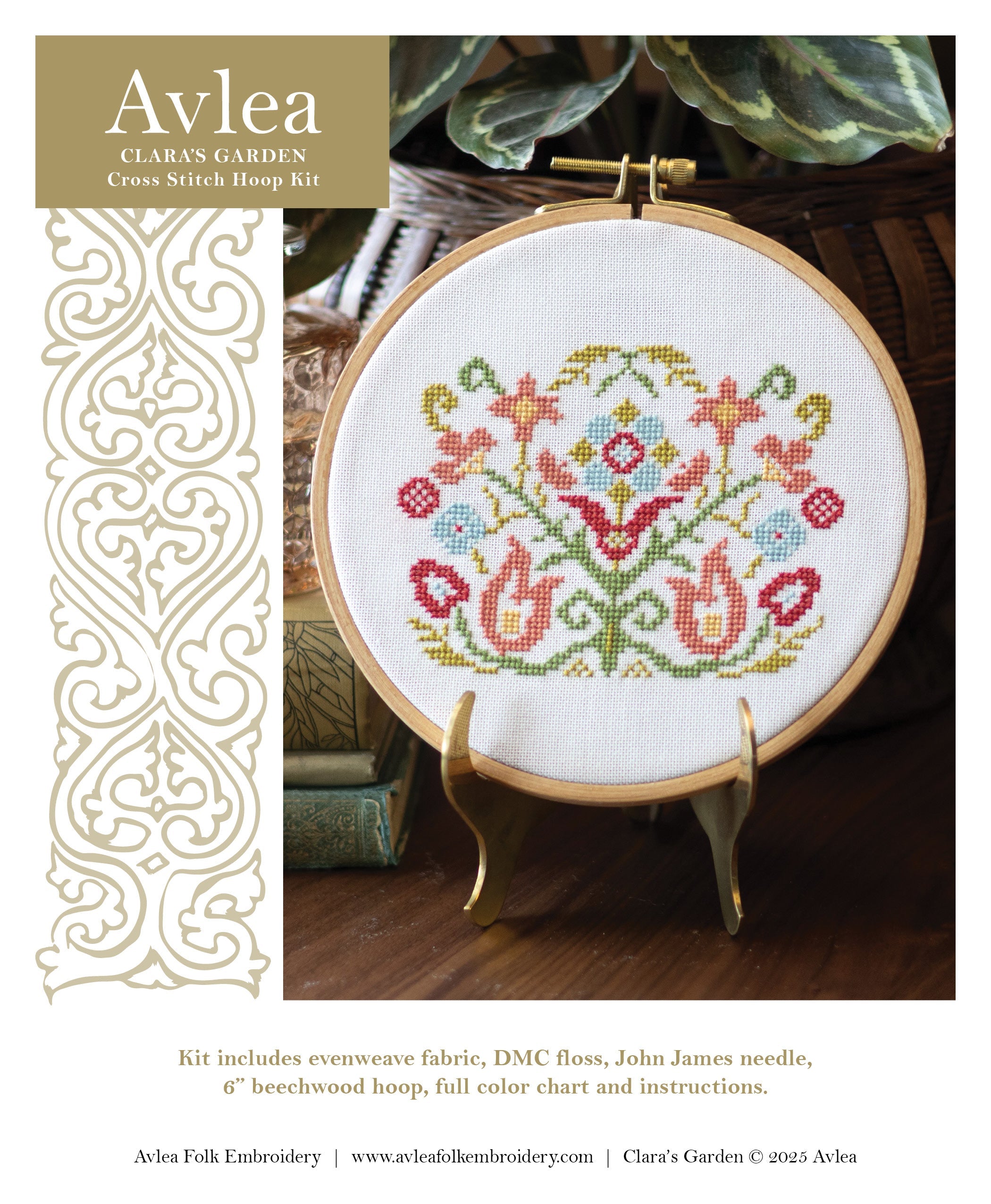 Clara's Garden Cross Stitch Hoop Kit-zoom-7