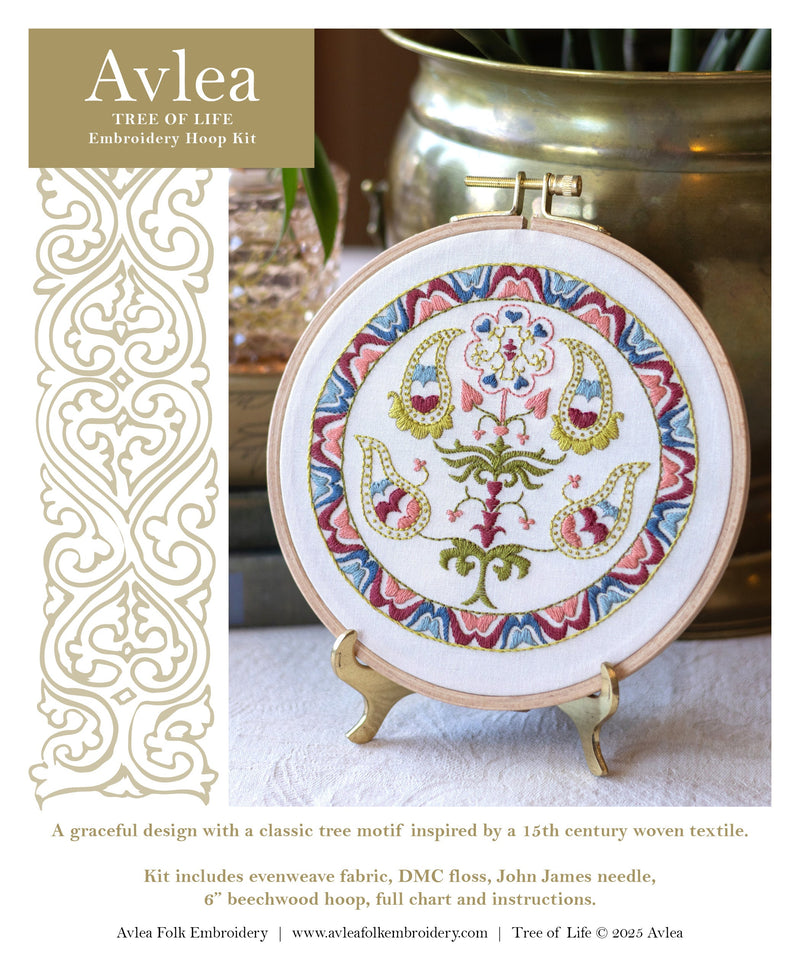 Tree of Life embroidery hoop kit or transfer-zoom-
