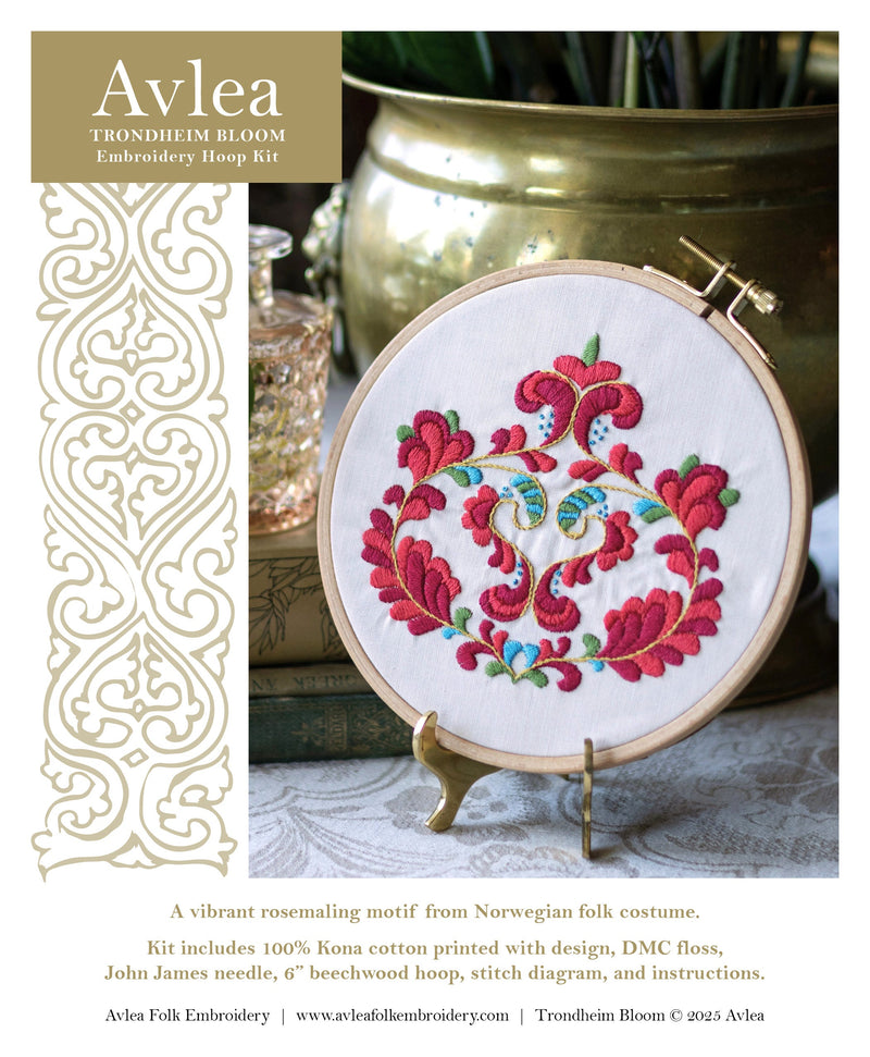 Trondheim Bloom Embroidery Hoop Kit-zoom-