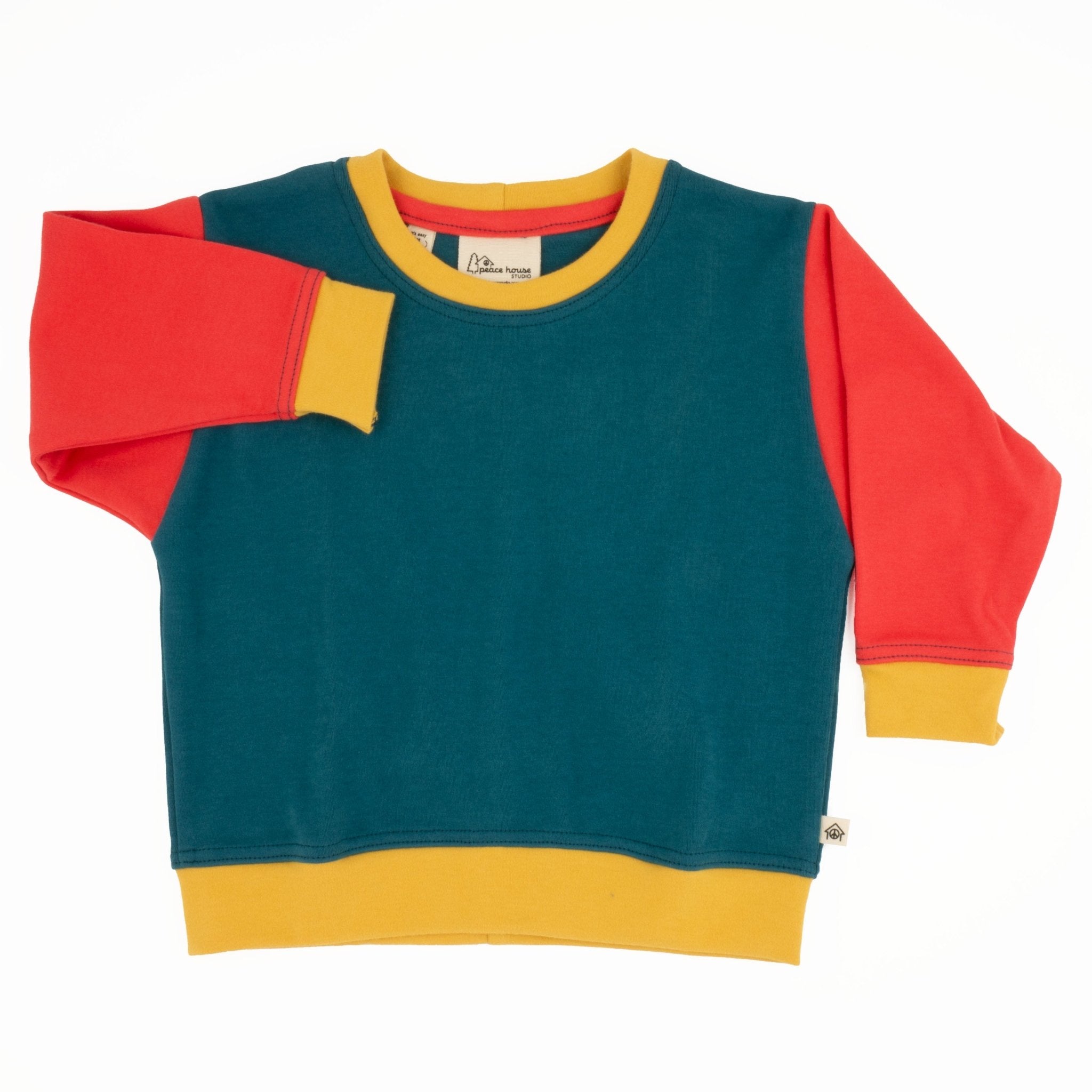 Baby Colorblock Sweatshirt | Organic Cotton Colorblock Sweatshirt - Aware House