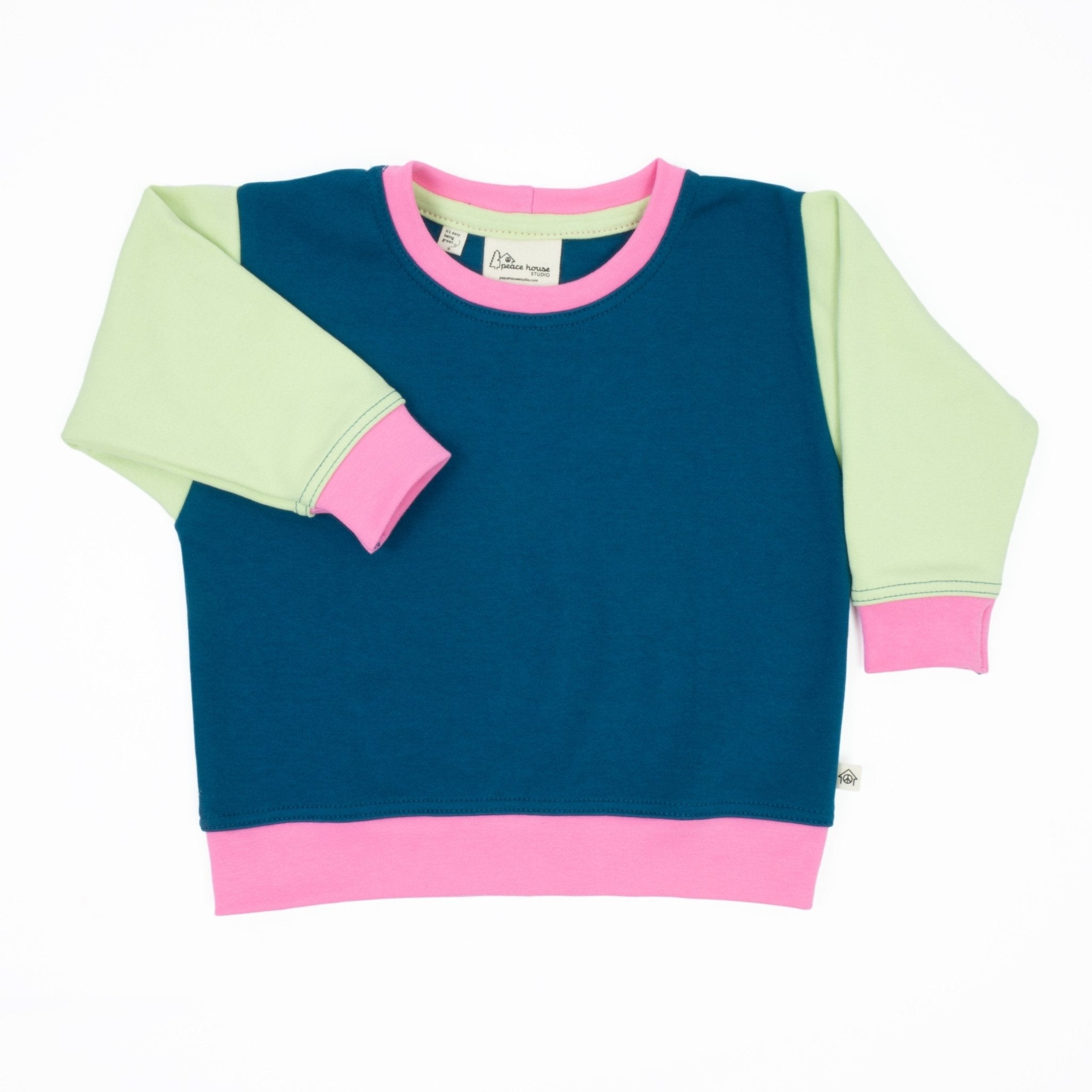 Baby Colorblock Sweatshirt | Organic Cotton Colorblock Sweatshirt - Aware House