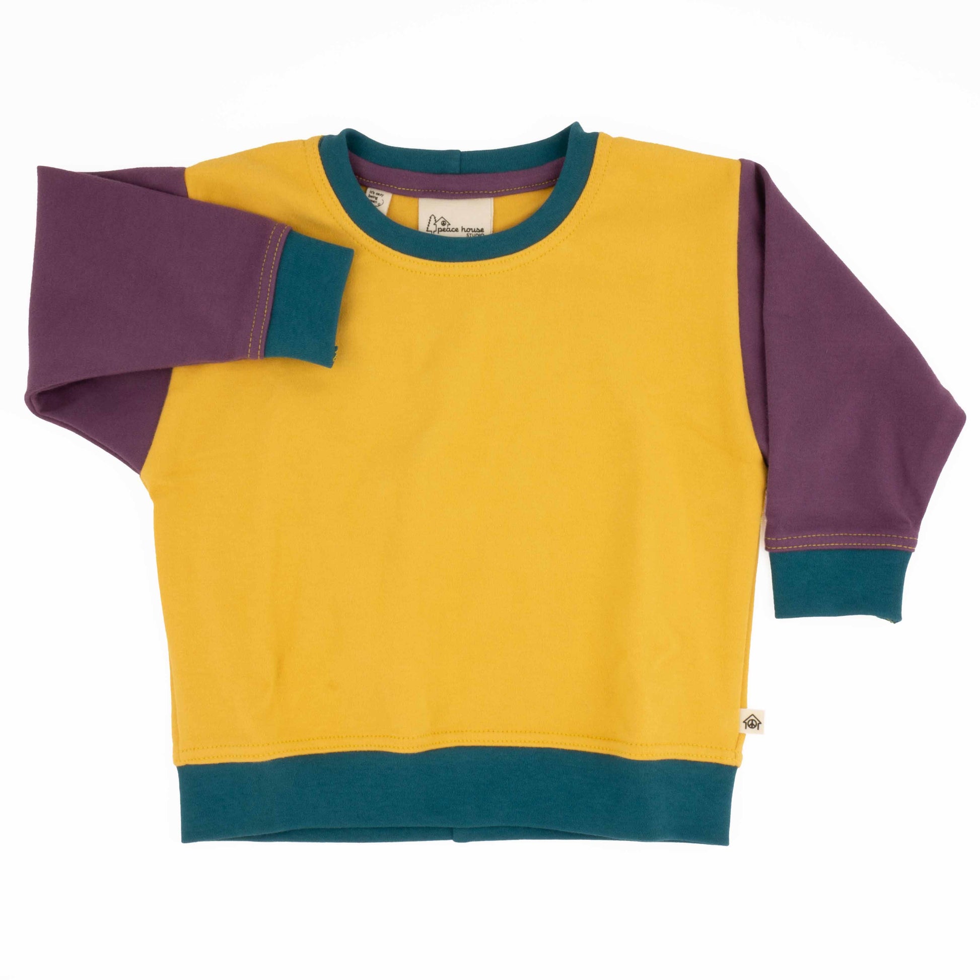 Baby Colorblock Sweatshirt | Organic Cotton Colorblock Sweatshirt - Aware House