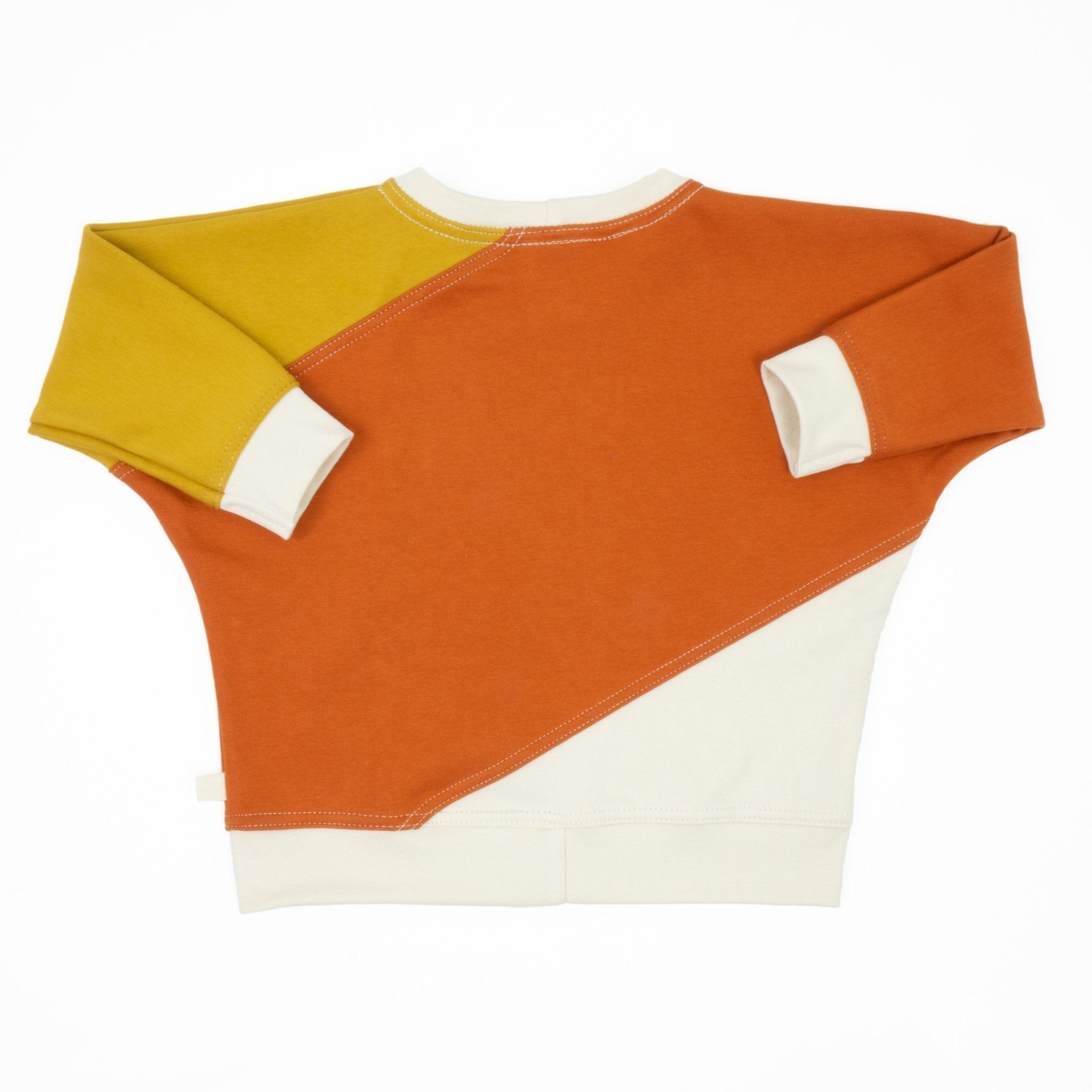Baby Diagonal Colorblock Sweatshirt | Organic Cotton Colorblock Baby Sweatshirt - Aware House