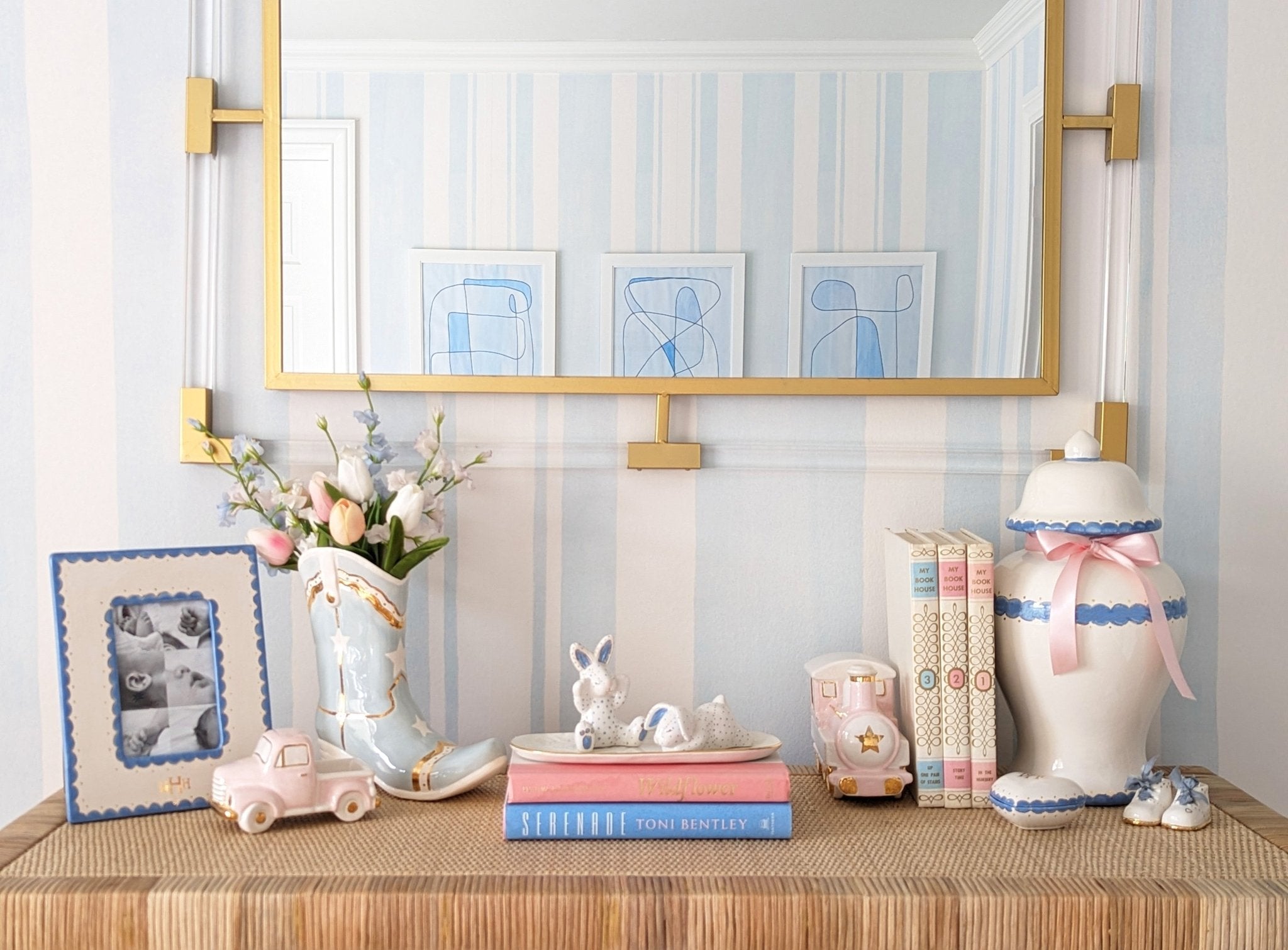 Scallop Ginger Jars in French Blue - Aware House
