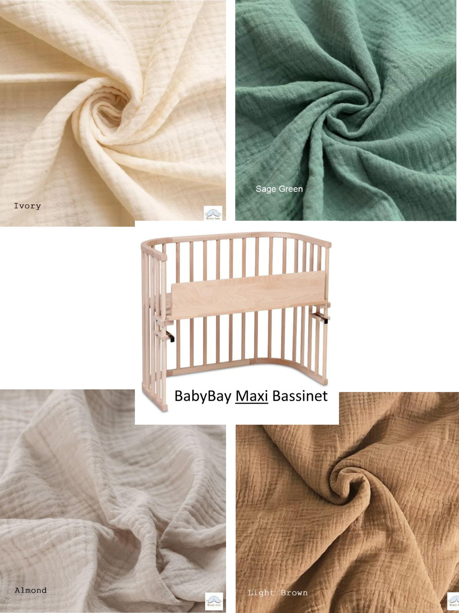 Baby Bay Maxi Bassinet Fitted Sheet | Organic Cotton Gauze