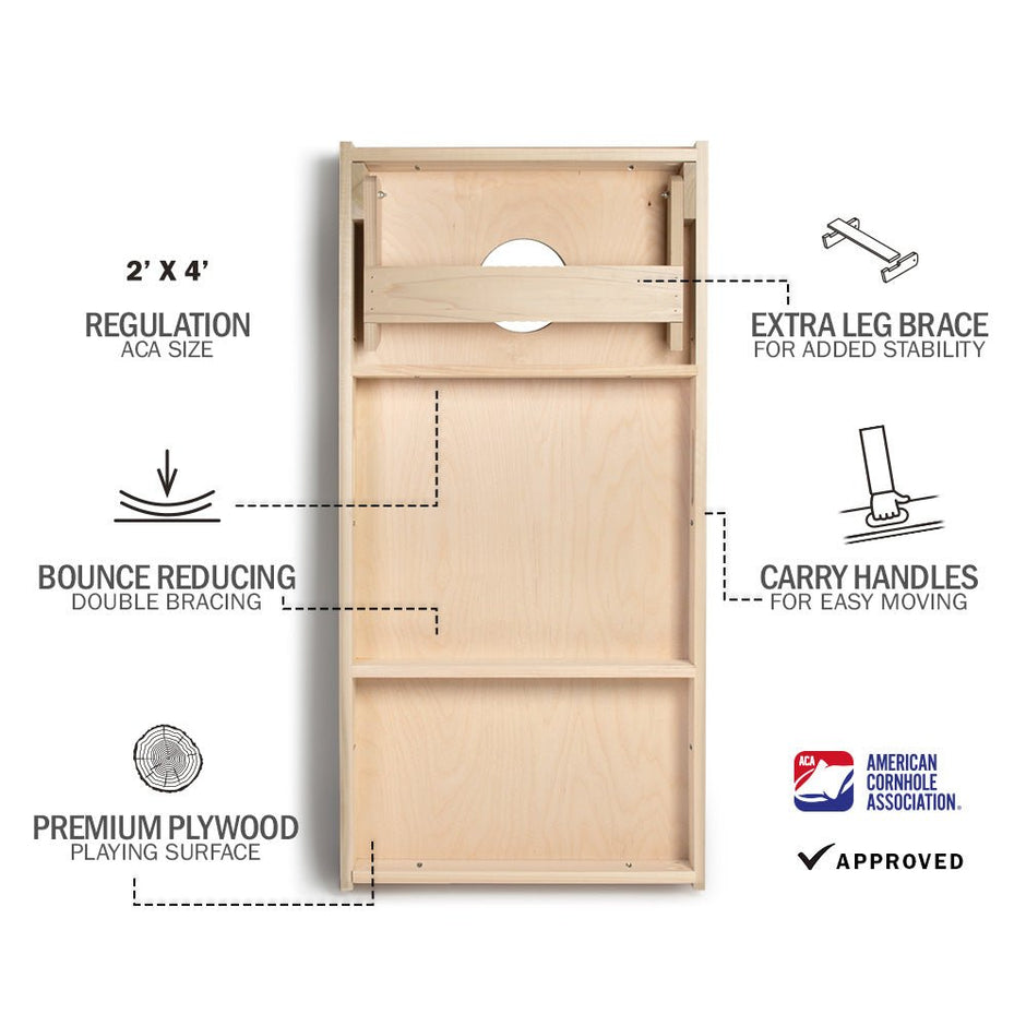 Bamboo Classic Triangle Star Cornhole Boards - Aware House - American Cornhole Association -