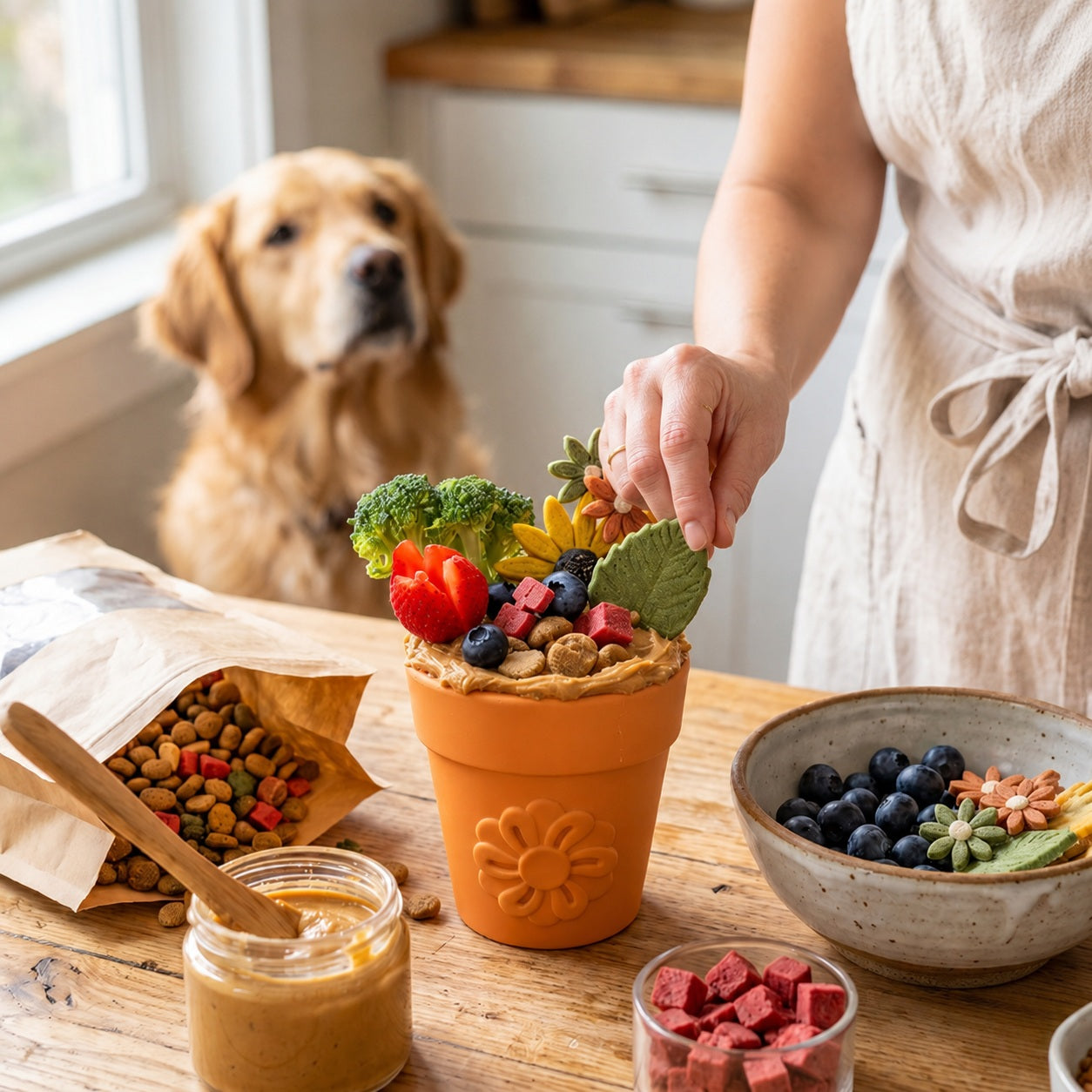 Large Flower Pot eCup Dog Treat Dispenser-zoom-2