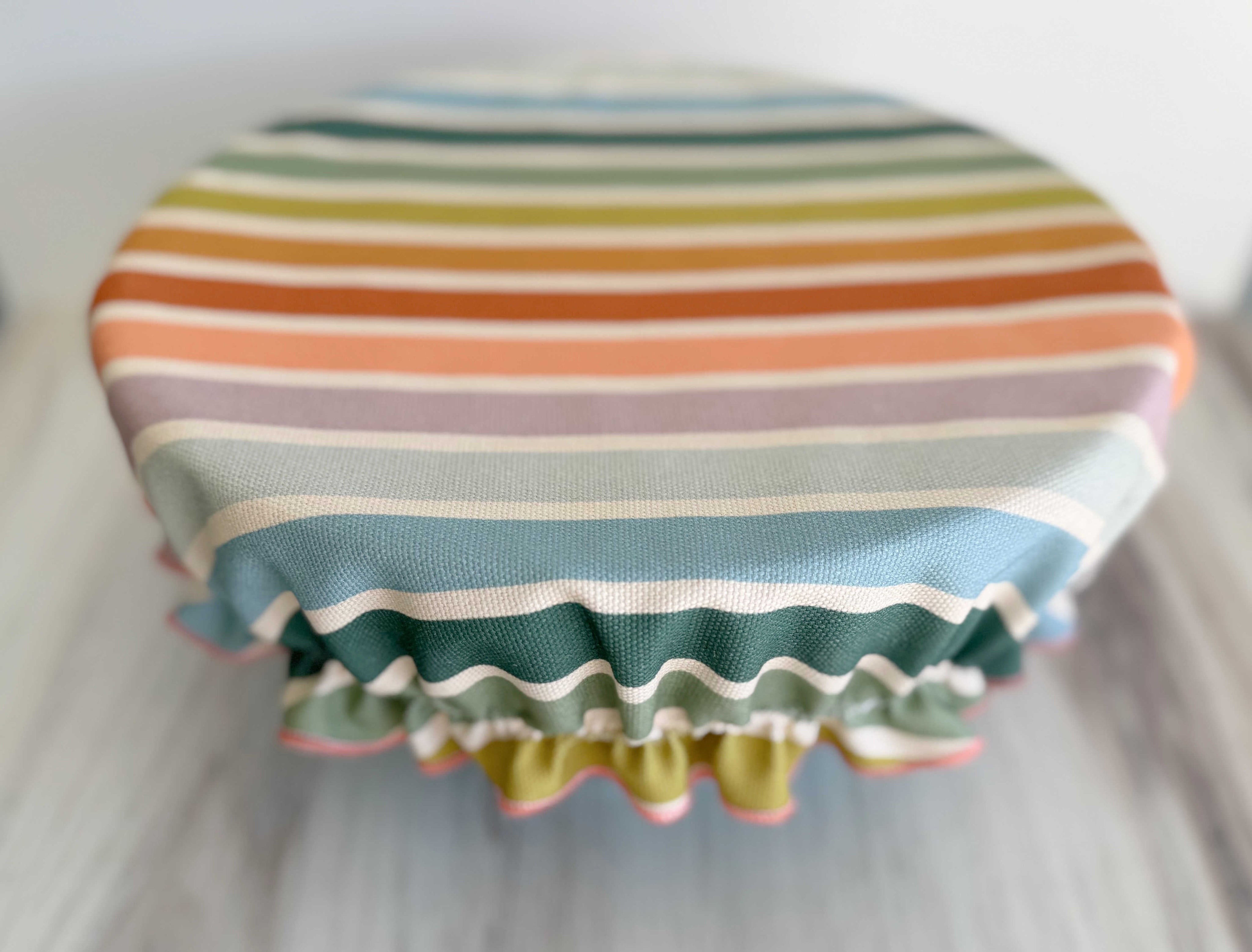 Reusable Bowl Cover in Beach Chair Stripes-zoom-3
