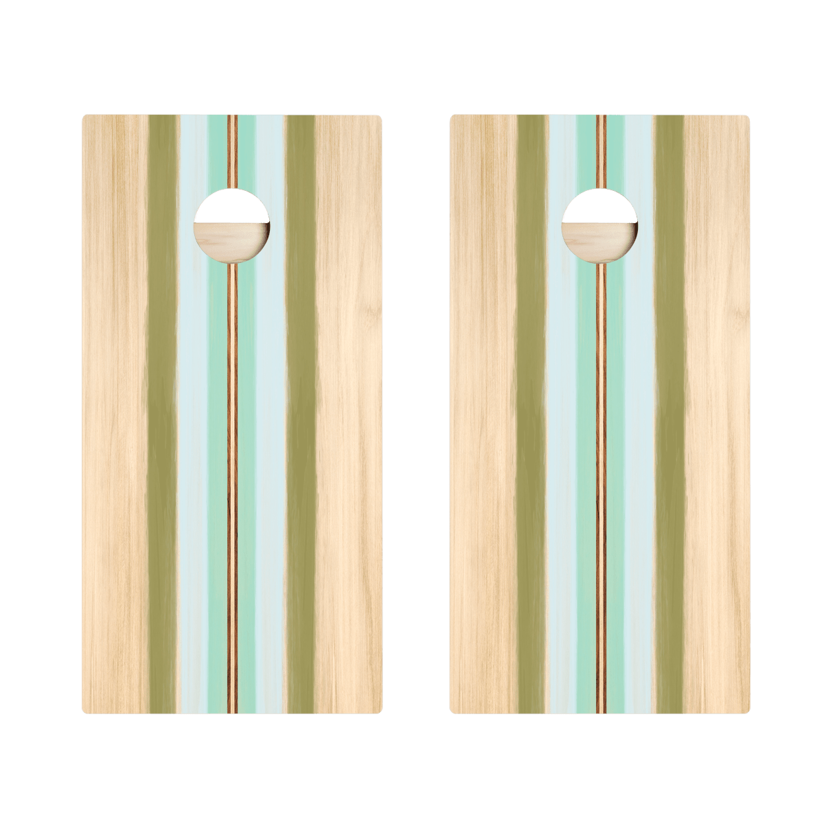 Beachy Retro Stripes Star Cornhole Boards-zoom-5