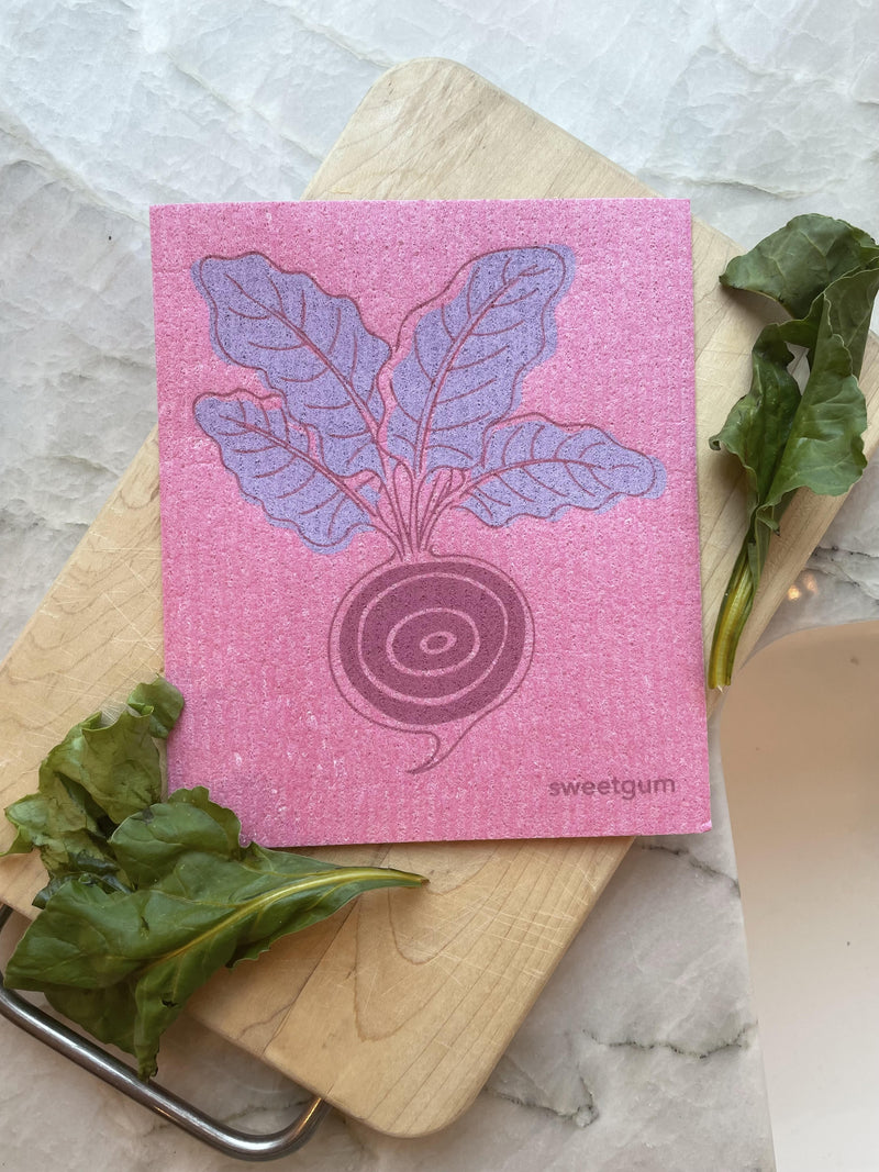 Beet Swedish Dishcloth | Pink-zoom-