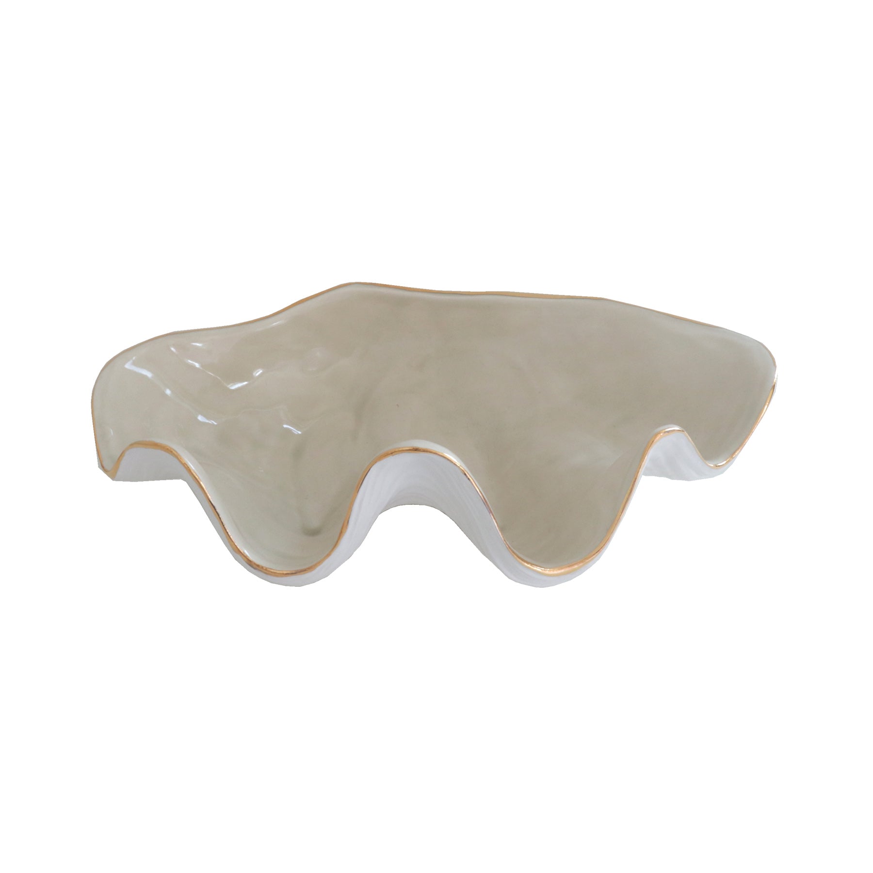 Clam Shell Bowl with 22K Gold Accent - Aware House