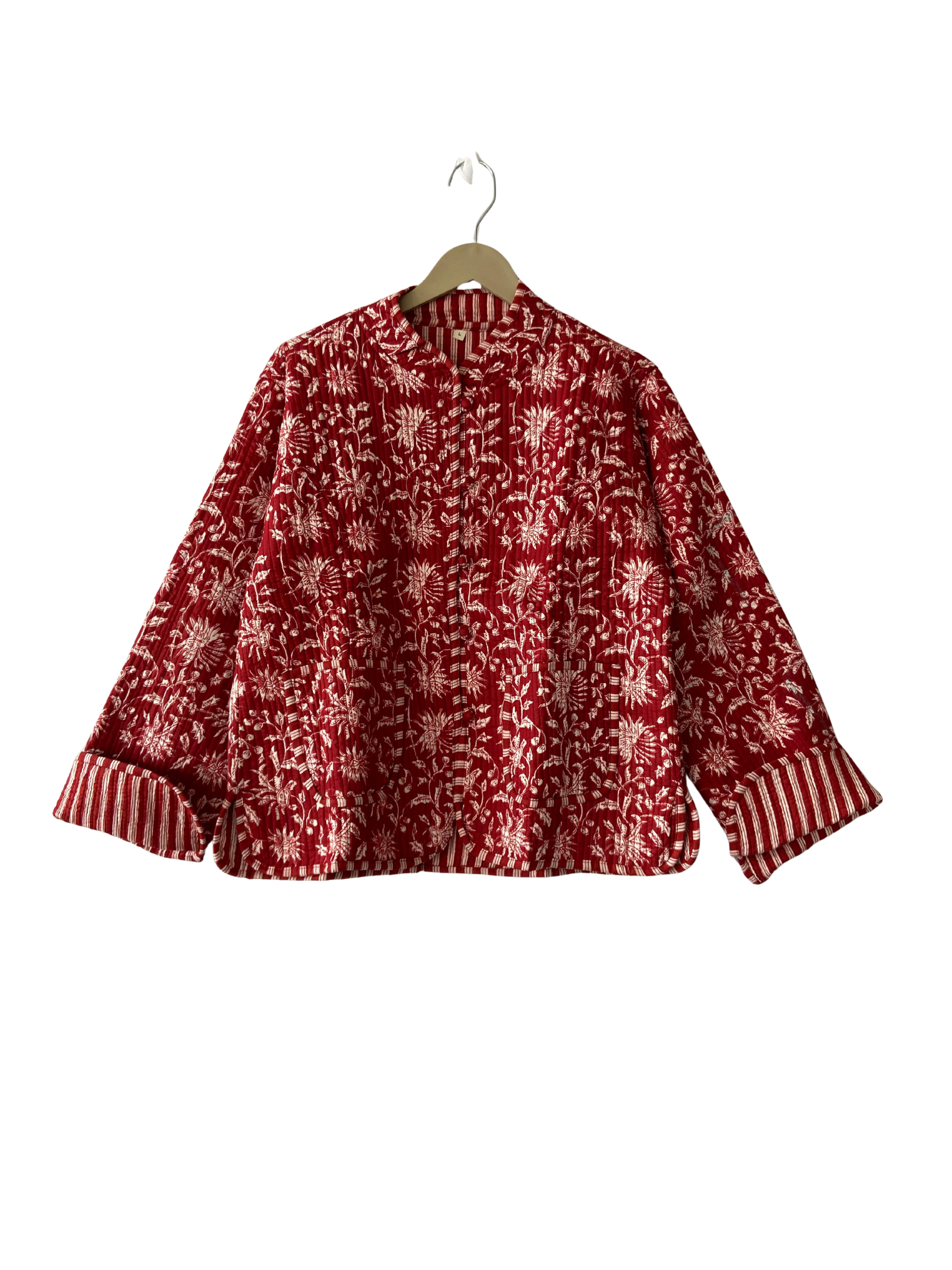 The Charlotte Jacket in Crimson Bloom-zoom-2