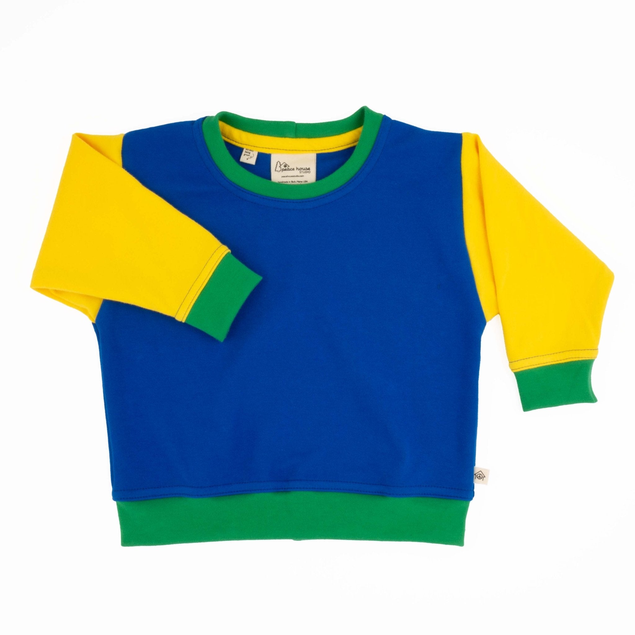 Big Kid Colorblock Sweatshirt | Organic Cotton Colorblock Sweatshirt for Kids - Aware House