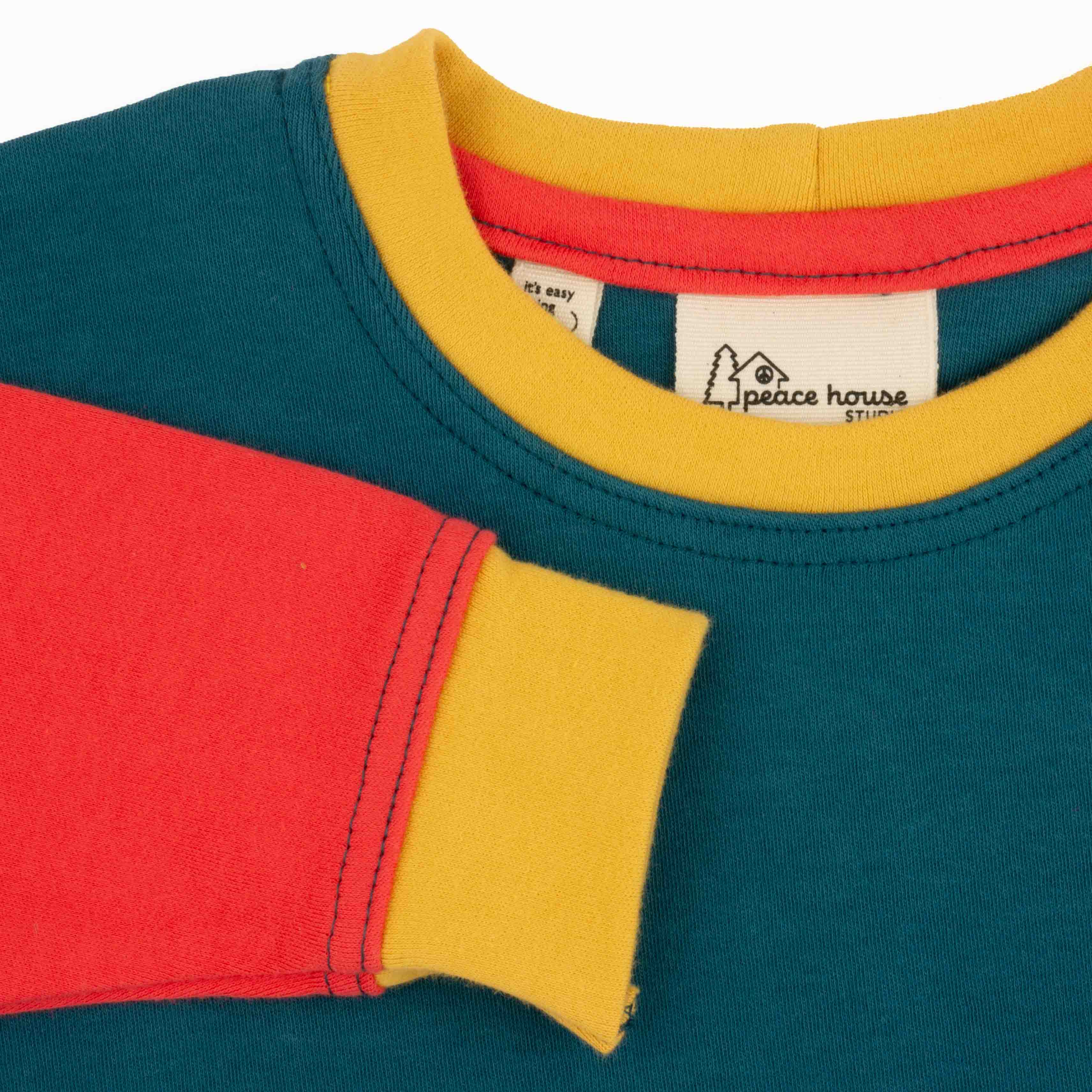 Big Kid Colorblock Sweatshirt | Organic Cotton Colorblock Sweatshirt for Kids - Aware House