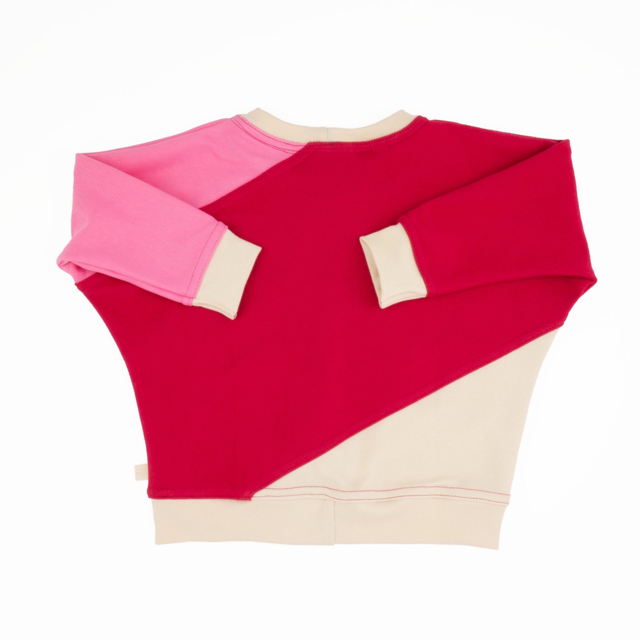 Big Kid Diagonal Colorblock Sweatshirt | Organic Cotton Colorblock Kids Sweatshirt - Aware House