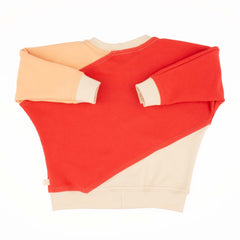 Big Kid Diagonal Colorblock Sweatshirt | Organic Cotton Colorblock Kids Sweatshirt - Aware House