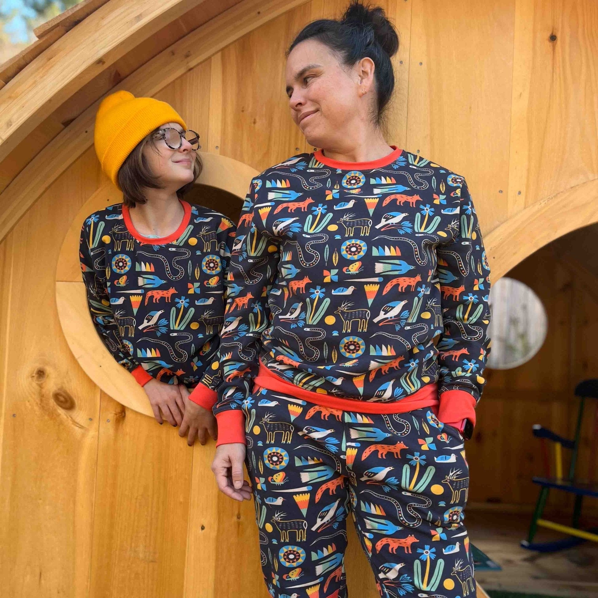 Big Kid Print Joggers | Soft Organic Cotton Joggers with Artist Prints - Aware House