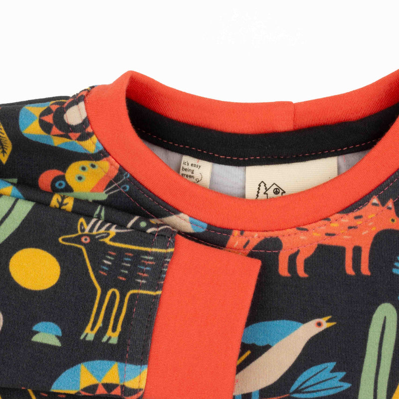 Big Kid Print Sweatshirt | Organic Cotton Everyday Sweatshirt-zoom-
