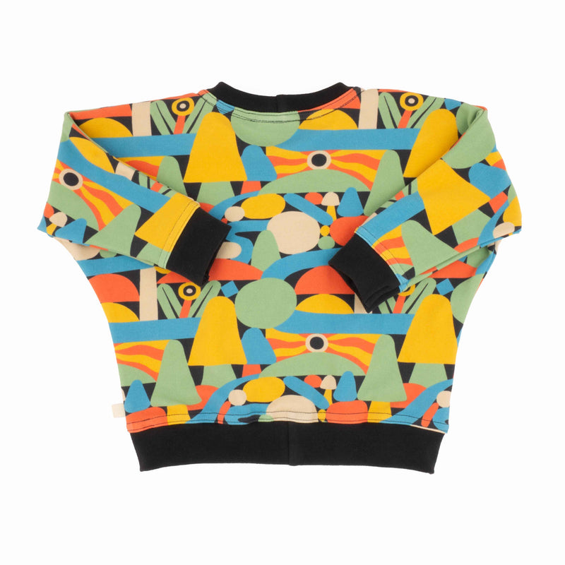 Big Kid Print Sweatshirt | Organic Cotton Everyday Sweatshirt-zoom-