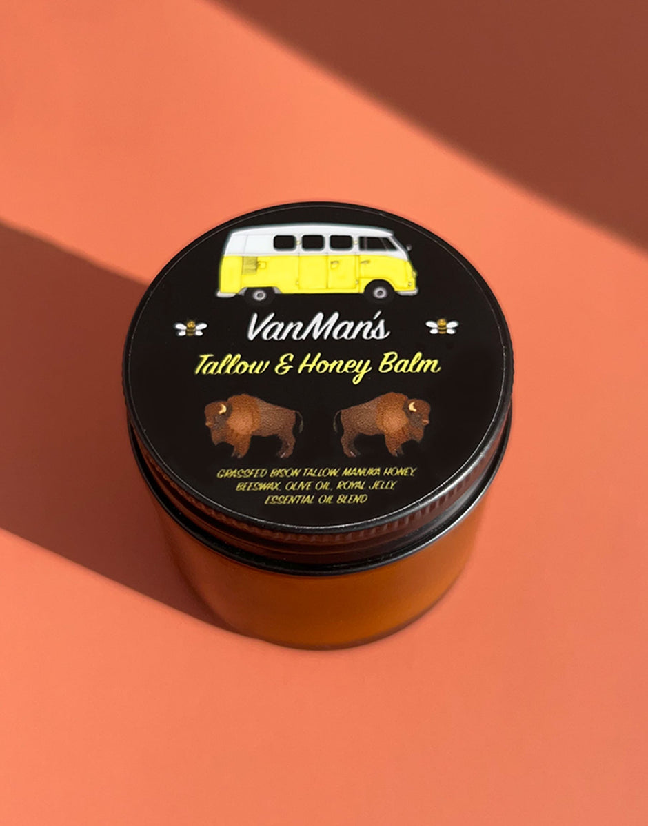 VanMan's Bison Tallow & Honey Balm (No Essential Oils)