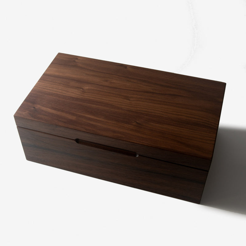 Cigar Humidor |  Black Walnut with Spanish Cedar Lining - 80 Capacity-zoom-