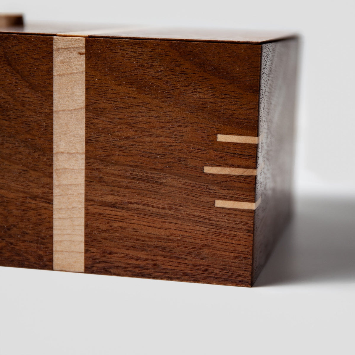 Tea Box | Black Walnut & Maple | 5 Compartments-7