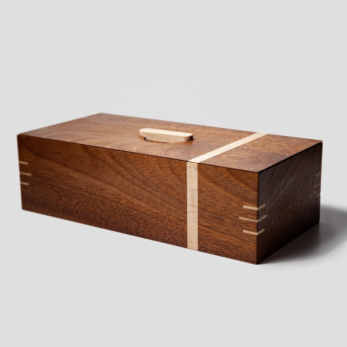 Tea Box | Black Walnut & Maple | 5 Compartments-8