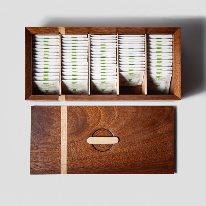 Tea Box | Black Walnut & Maple | 5 Compartments-zoom-