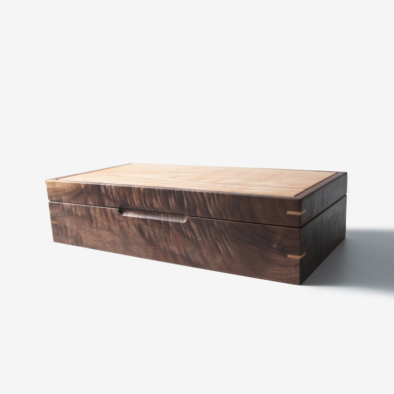 Watch Box |  Black Walnut and Oak | 8 Compartments-zoom-