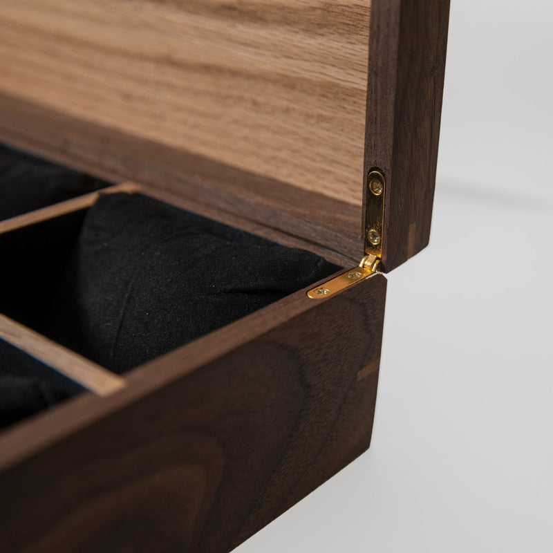 Watch Box |  Black Walnut and Oak | 8 Compartments-zoom-
