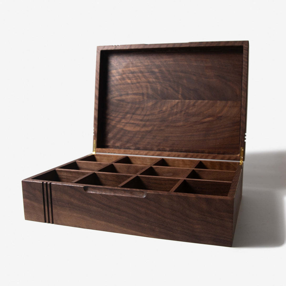 Tea Chest | Black Walnut | 12 Compartments-9