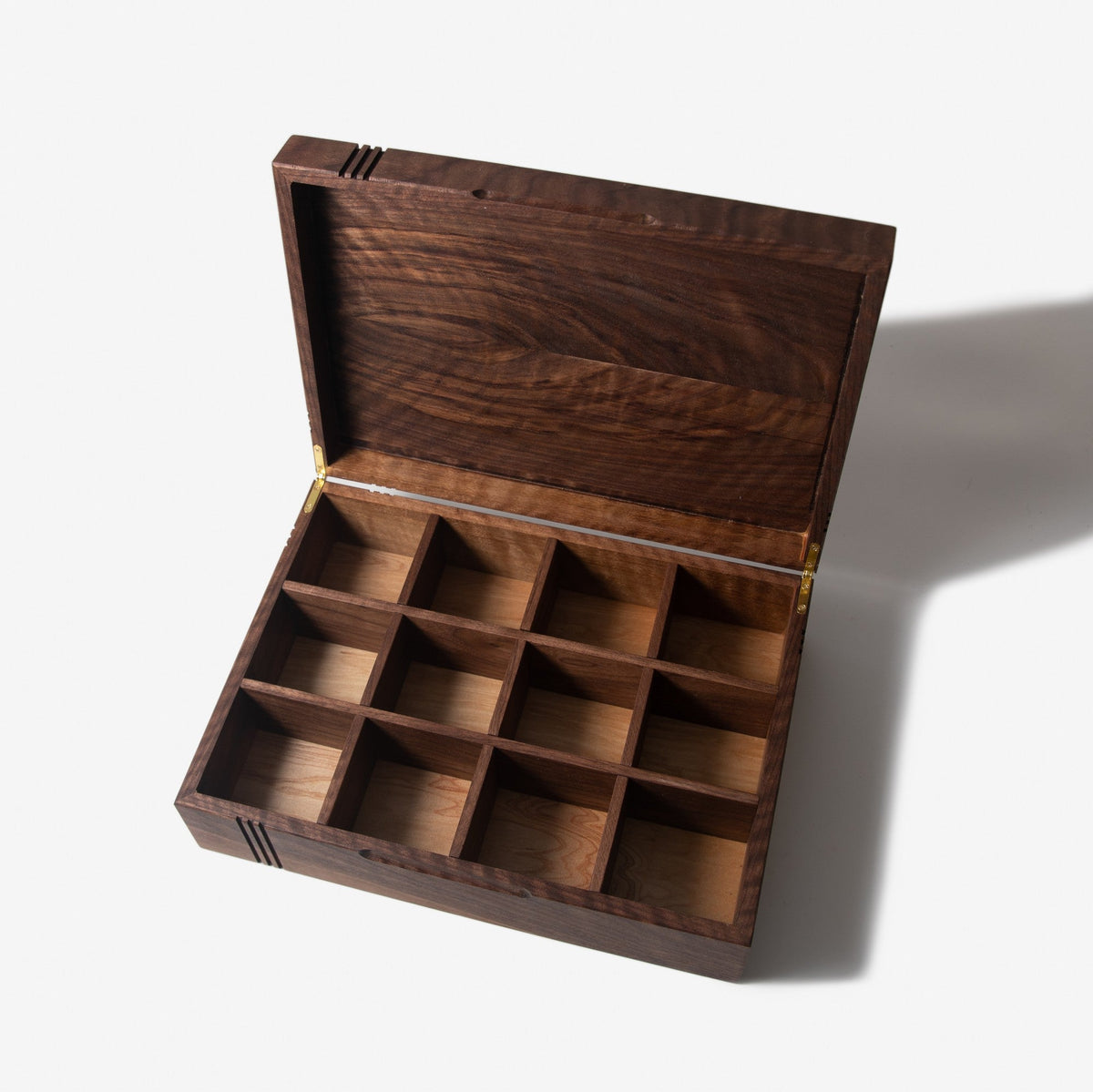 Tea Chest | Black Walnut | 12 Compartments-zoom-10