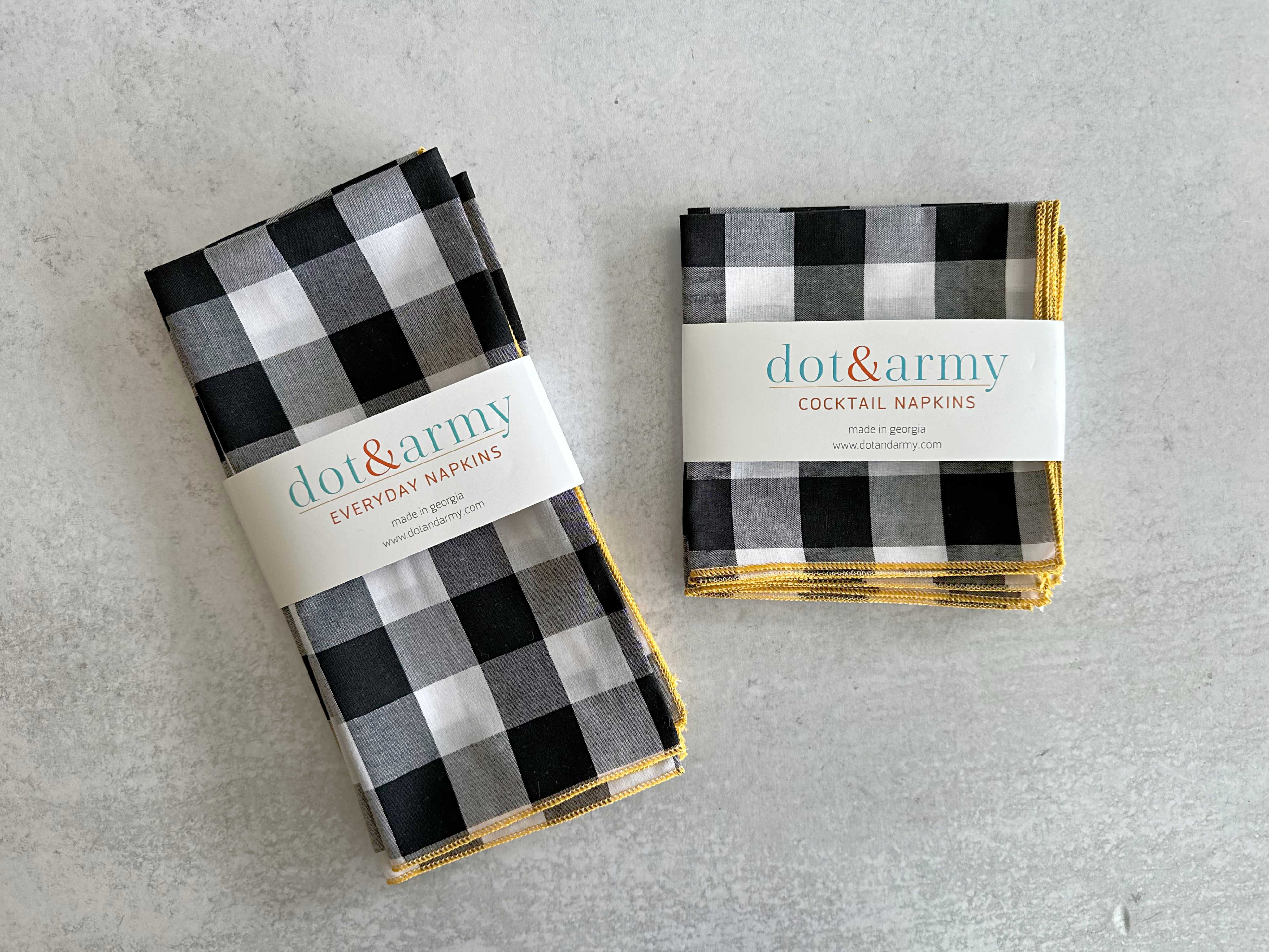Gingham Check Cloth Napkins | Set of Four-zoom-4