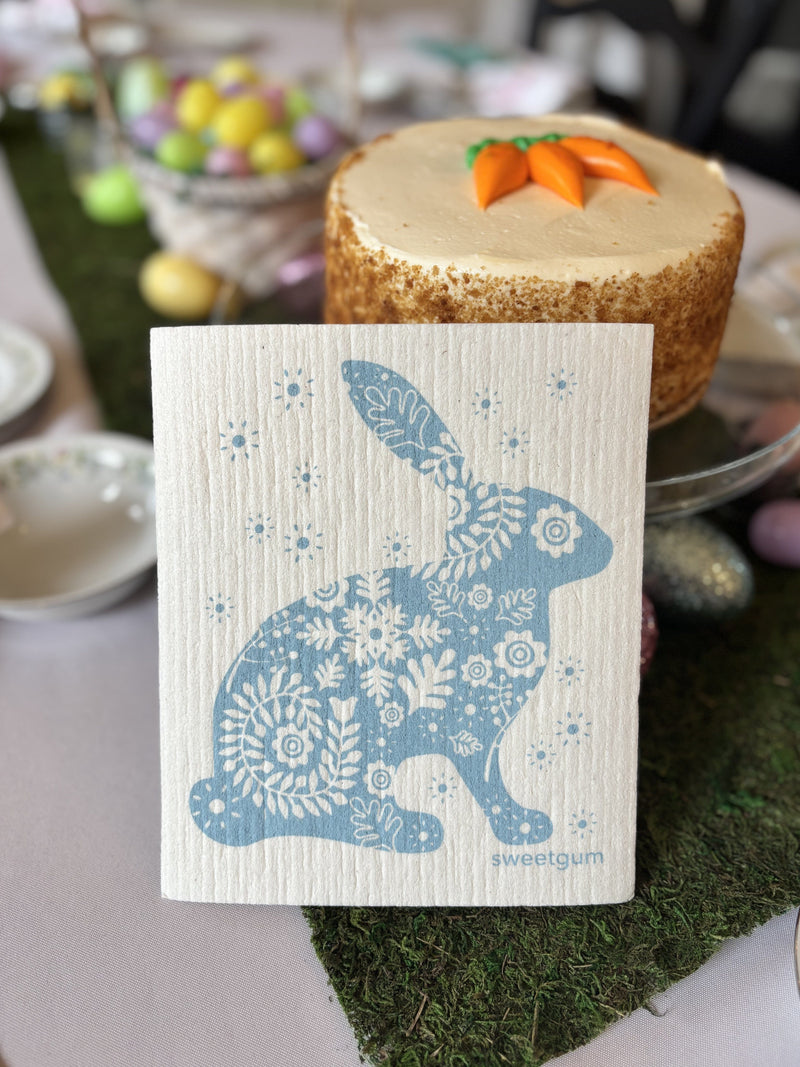 Blue Bunny Swedish Dishcloth-zoom-