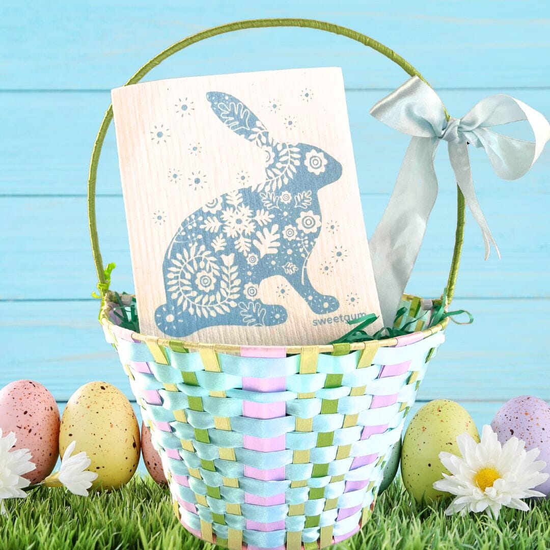 Blue Bunny Swedish Dishcloth-zoom-2