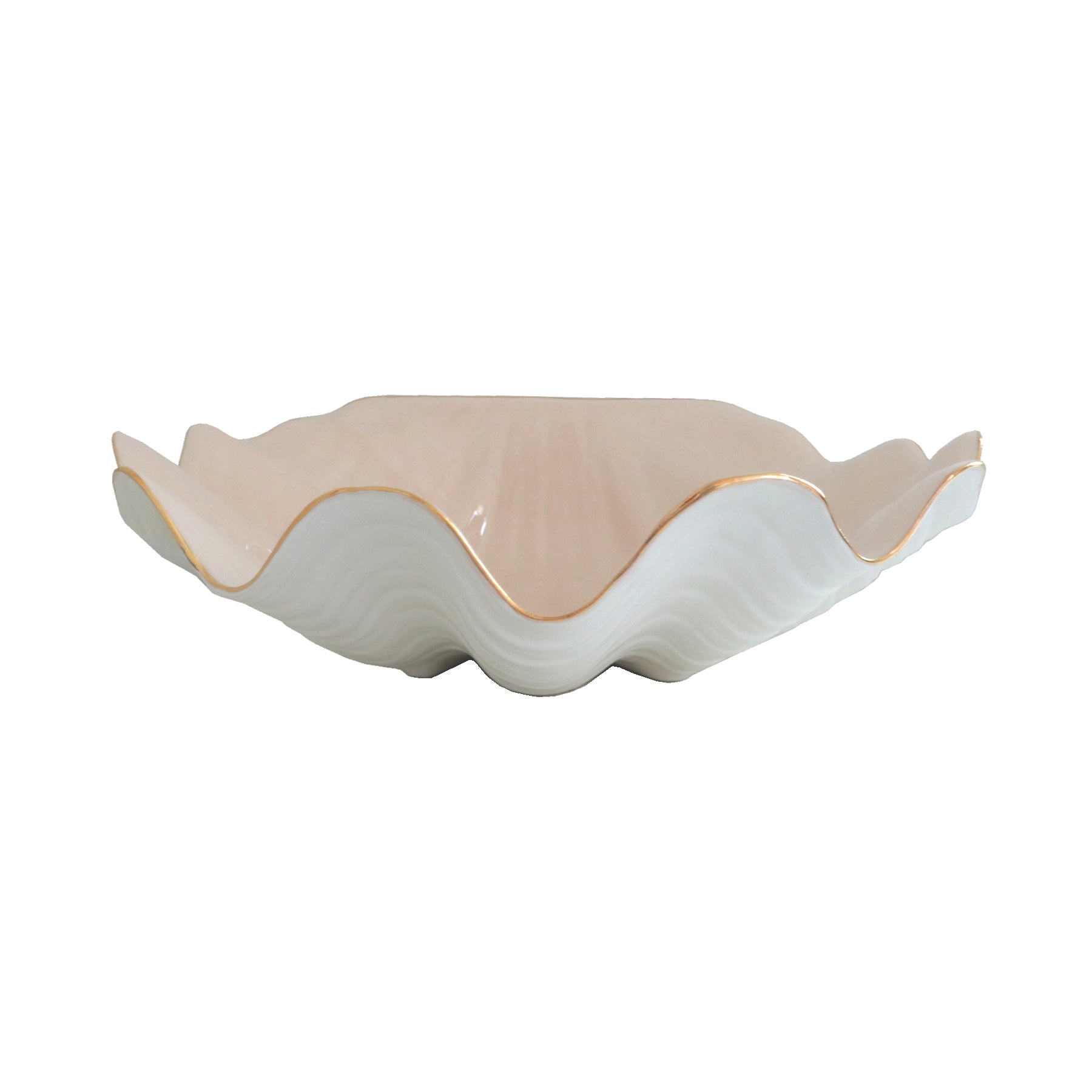 Clam Shell Bowl with 22K Gold Accent - Aware House - Ruby Clay Company - 
