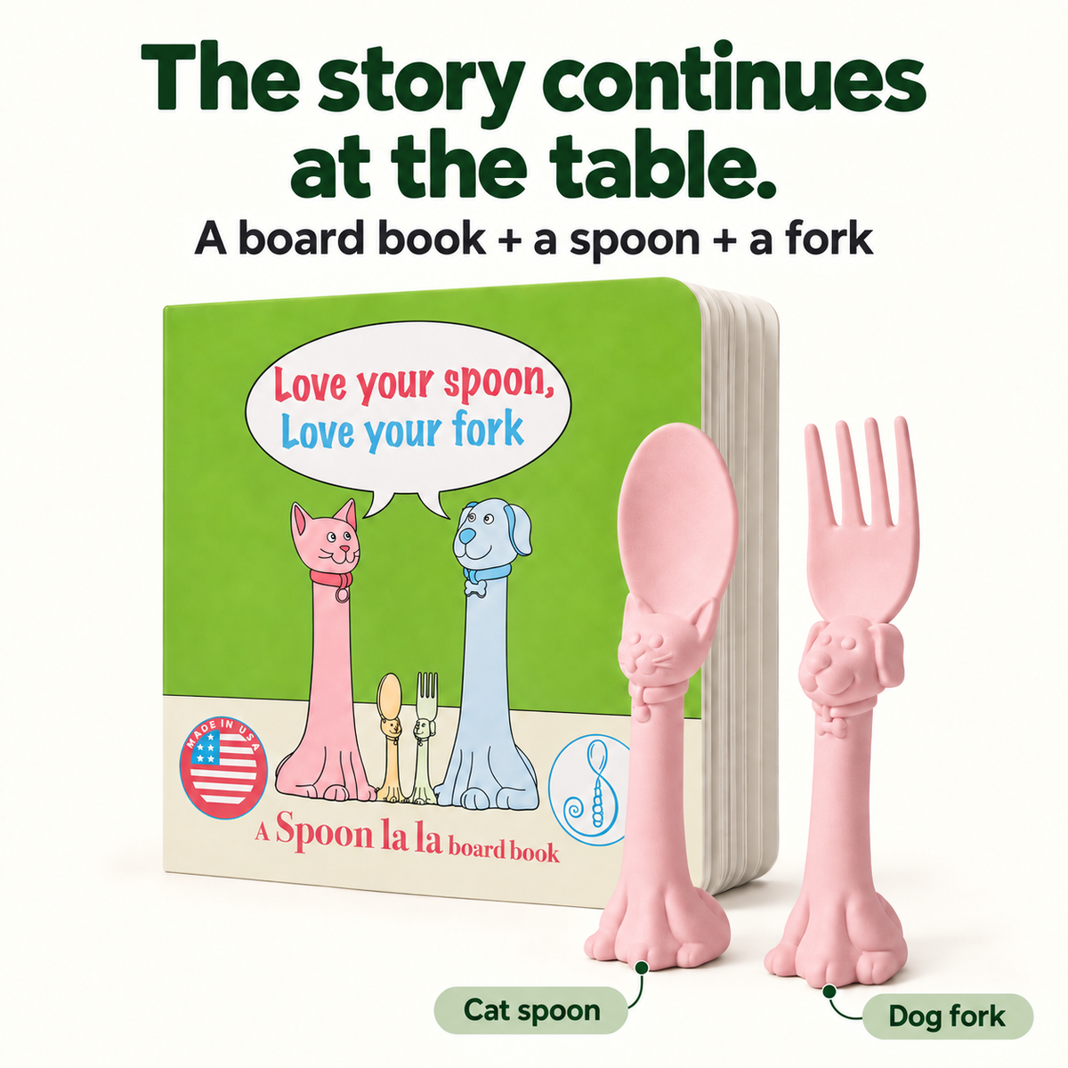 Spoon la la Utensils + Board Book-zoom-3