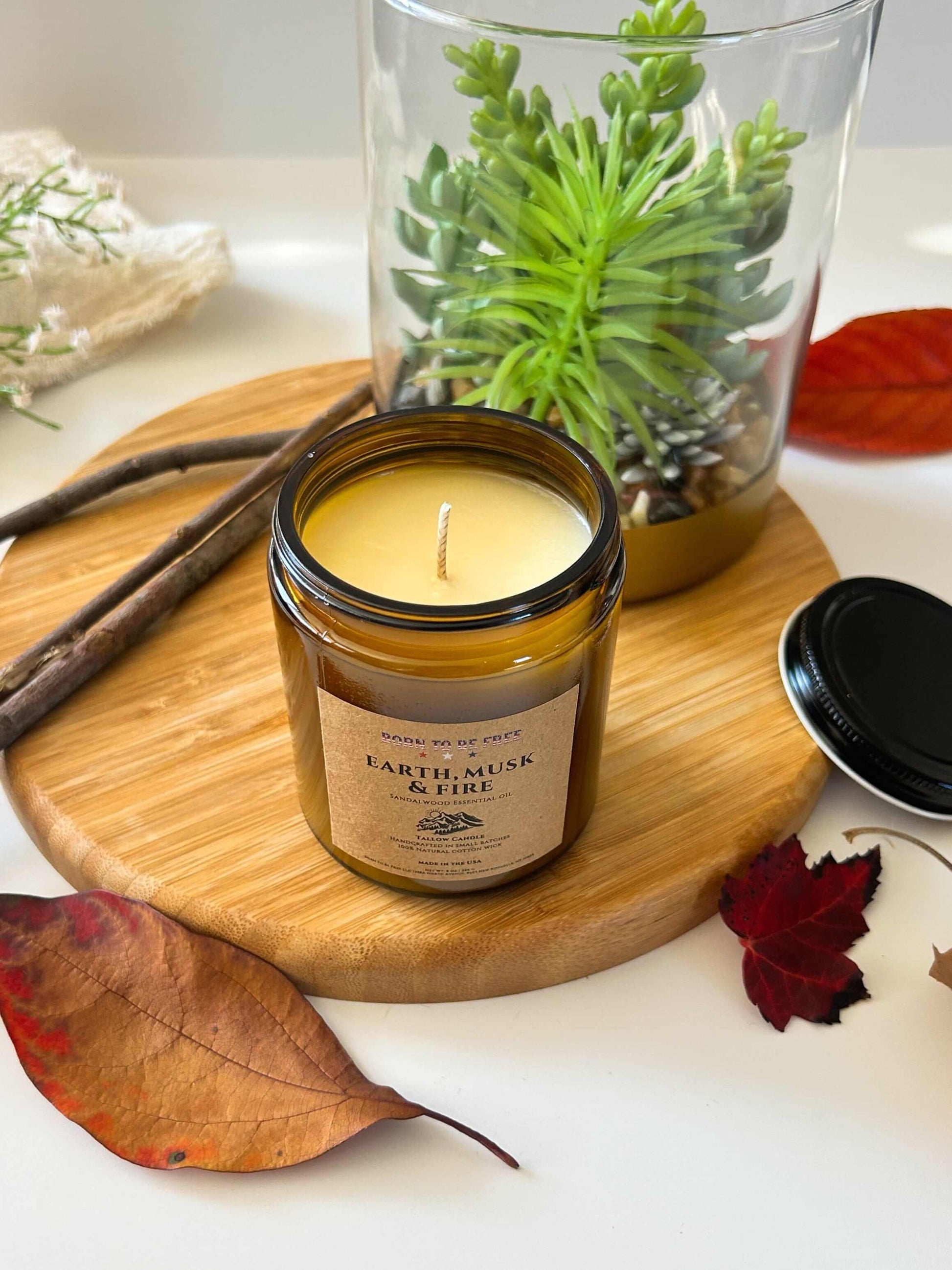 Earth Musk & Fire Tallow Candle-4