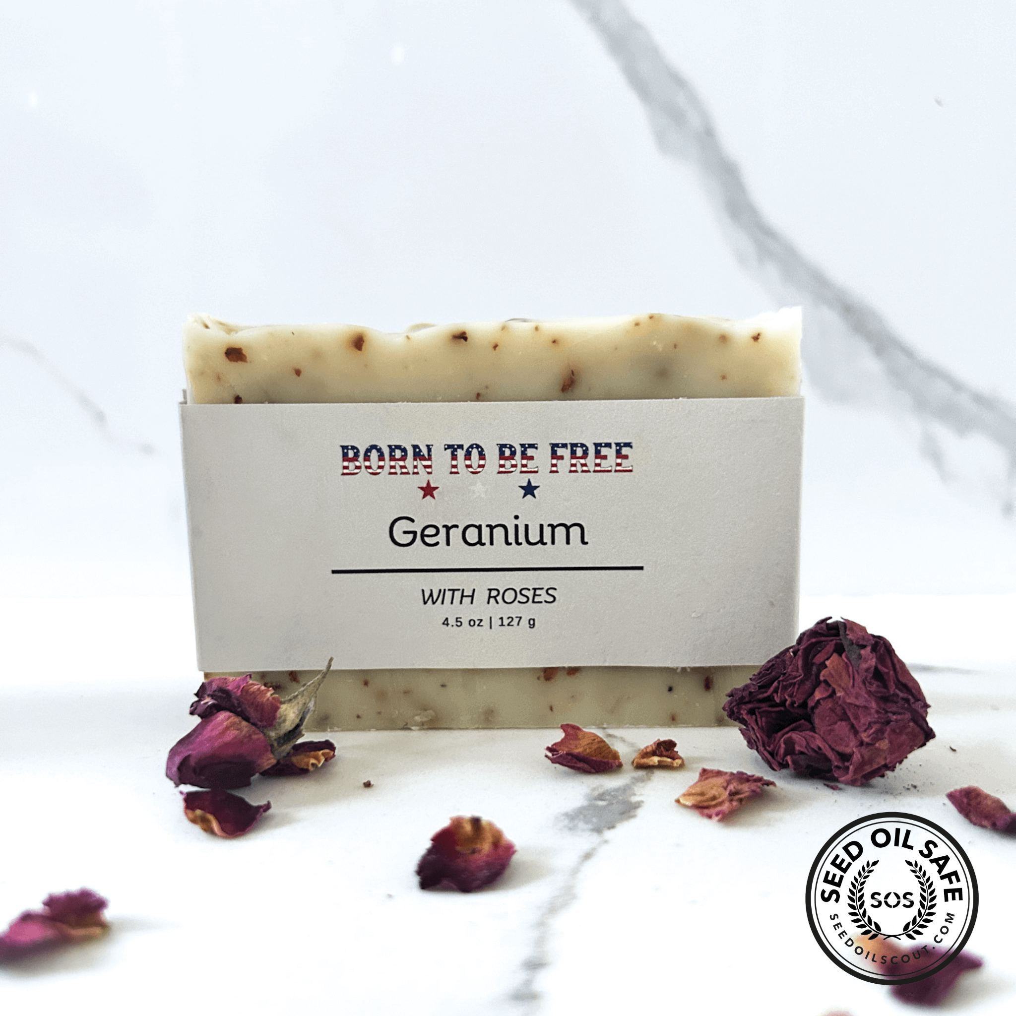 Geranium & Rose Tallow Soap Bar-zoom-1