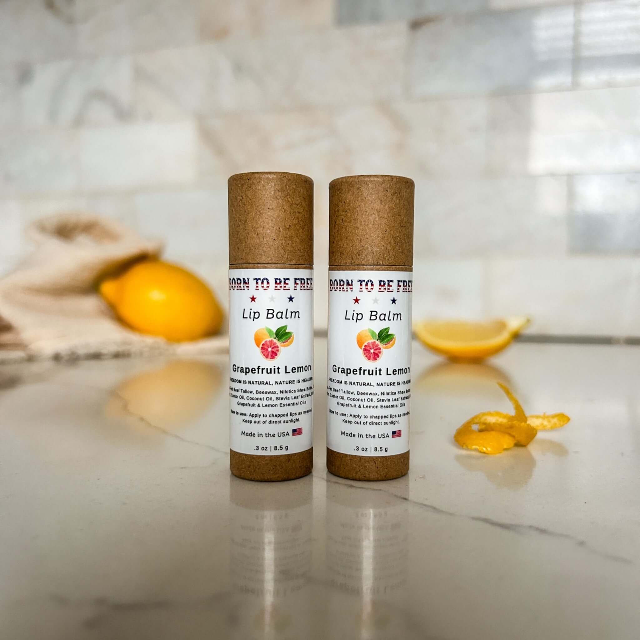 Grapefruit Lemon Lip Balm - Aware House - Born To Be Free - 