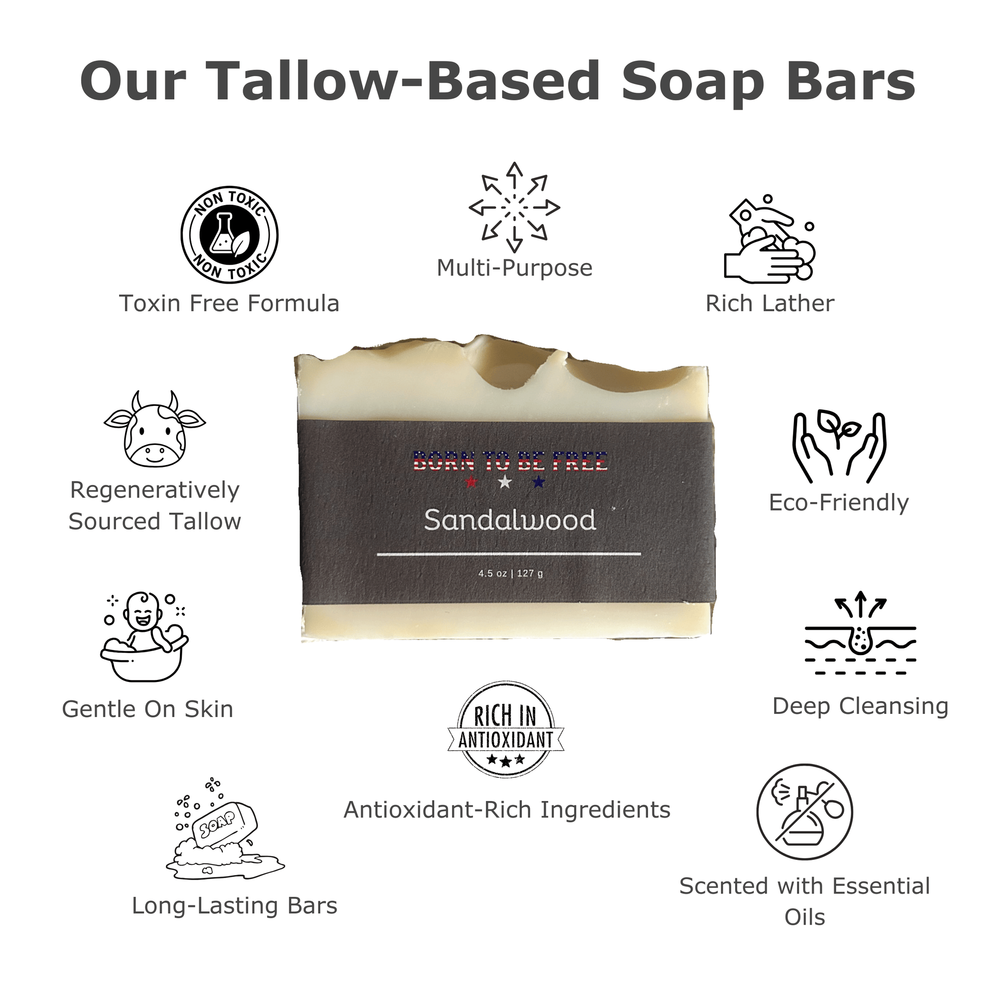 Sandalwood Tallow Soap Bar-3