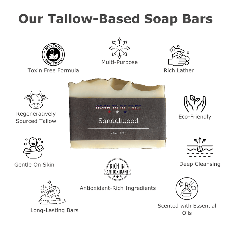 Sandalwood Tallow Soap Bar-zoom-