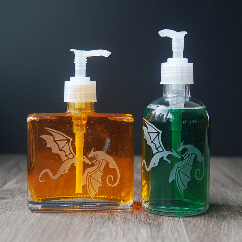 Dragons Soap Dispenser | Recycled Glass Pump Bottle-zoom-