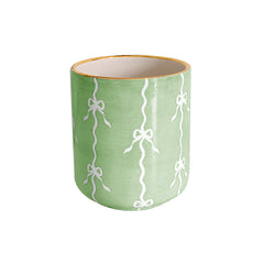 Bow Stripe Vase with 22K Gold Accent - Aware House