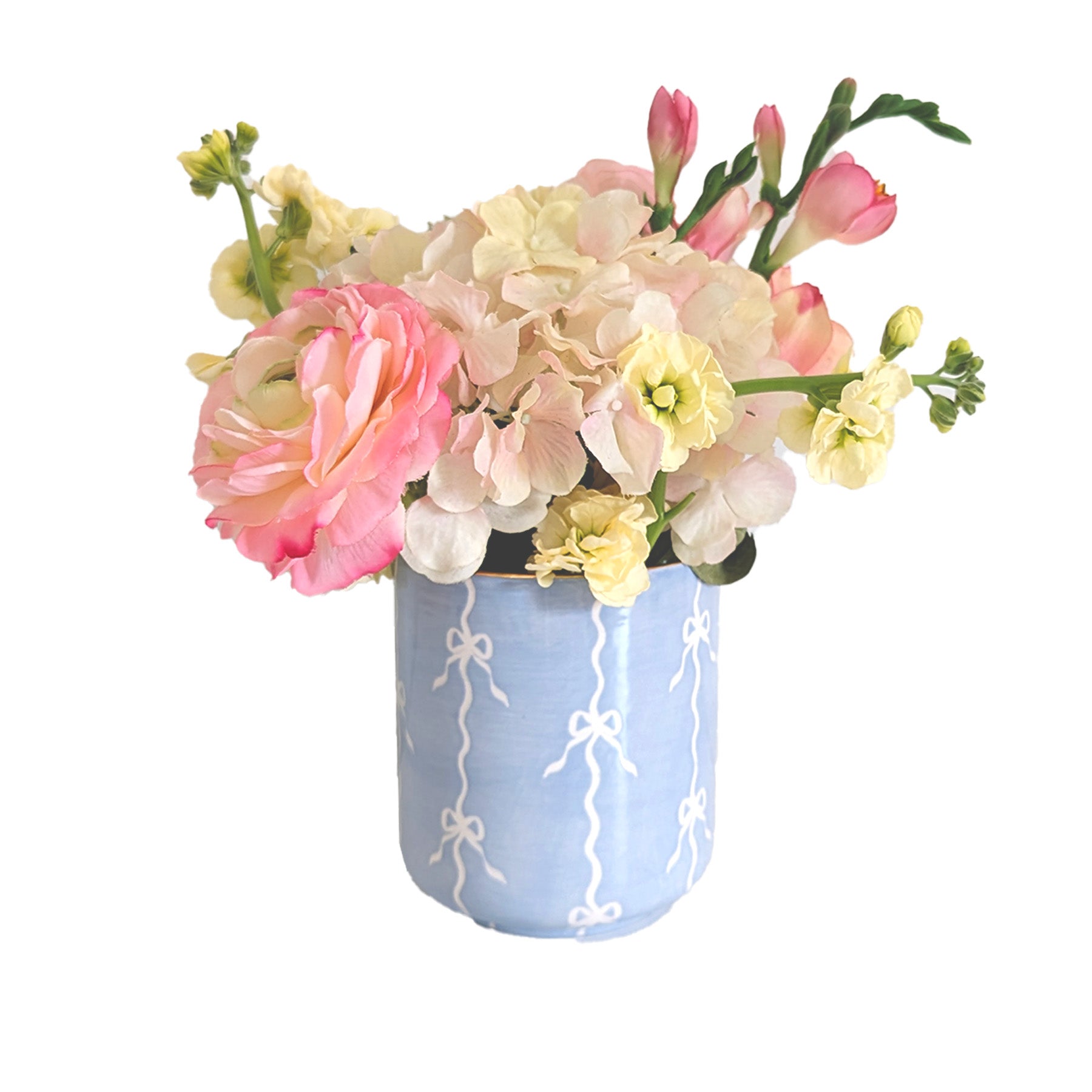 Bow Stripe Vase with 22K Gold Accent - Aware House
