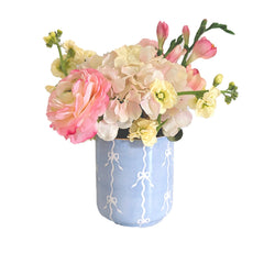 Bow Stripe Vase with 22K Gold Accent - Aware House