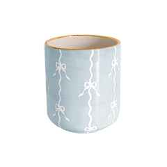 Bow Stripe Vase with 22K Gold Accent - Aware House