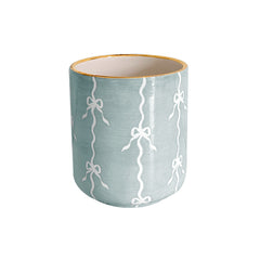 Bow Stripe Vase with 22K Gold Accent - Aware House