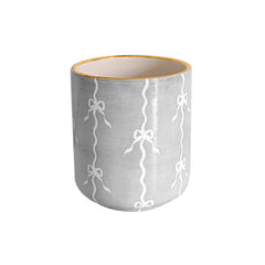 Bow Stripe Vase with 22K Gold Accent - Aware House