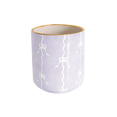 Bow Stripe Vase with 22K Gold Accent - Aware House